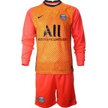 Koszulka Paris Saint-Germain PSG Bramkarska Dziecięcy Domowe Koszulki Piłkarskie 2020-2021 Długi Rękaw